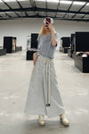 BORIS BIDJAN SABERI Apron WORKER1 F1603D Light Grey